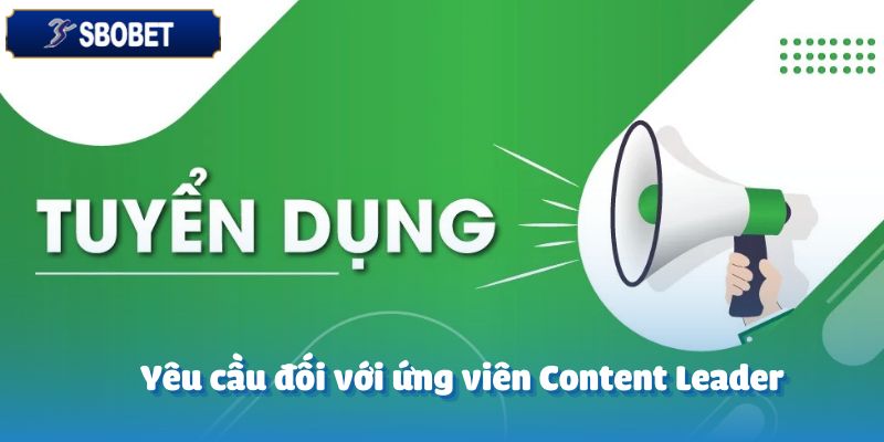 Tuyển Dụng Content Leader-Tham Gia Dẫn Dắt Nội Dung Sáng Tạo 4 Yêu cầu đối với ứng viên Content Leader